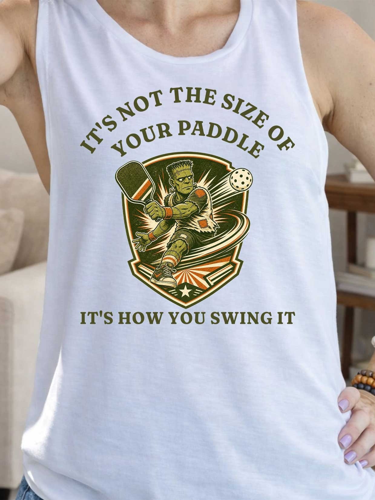 Its Not the Size of Your Paddle Pickleball Tank Top Funny Player Gift product image (2)
