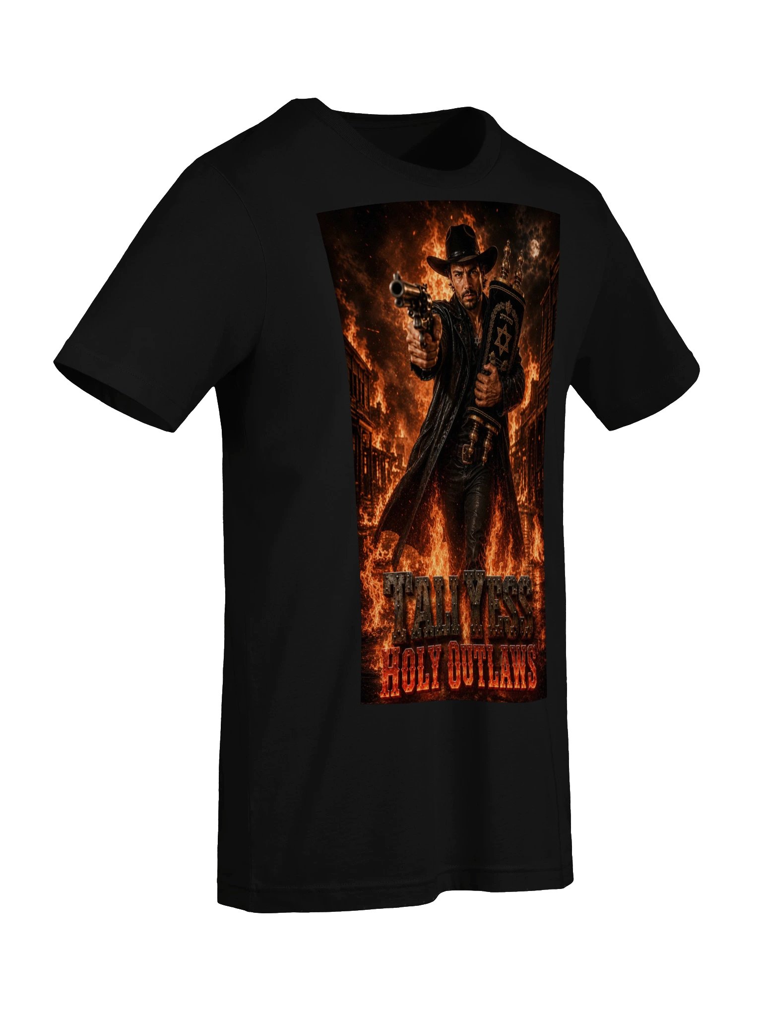 Tali Yess Holy Outlaws — Pose 3 Black T-Shirt product image (7)