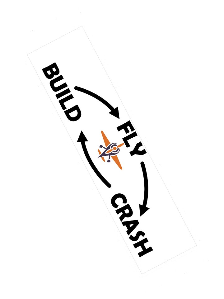 Build, Fly, Crash, Repeat bumper sticker product image (2)