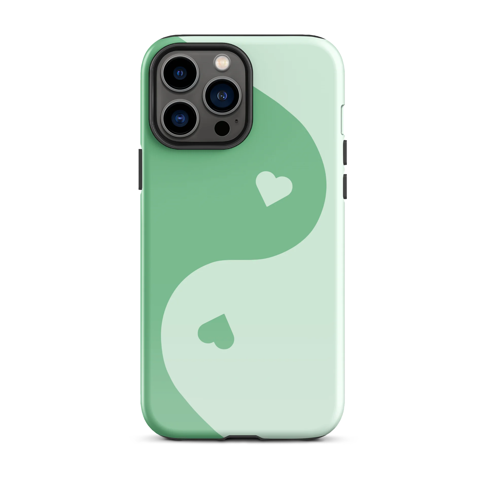 Minty Fresh Yin Yang Heart iPhone Case product image (1)