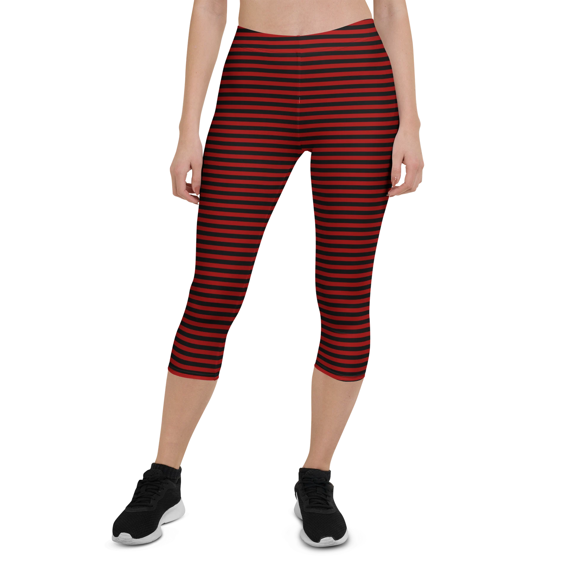 Red and Blaque Stripped Capri product image (1)