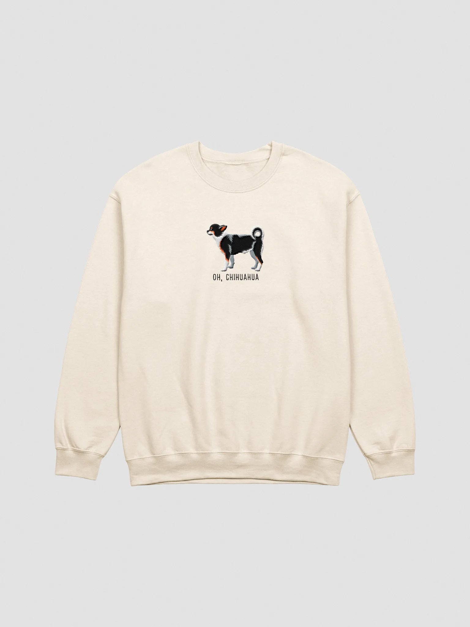 Oh, Chihuahua Sweatshirt (Embroidered) of a Chihuahua(Tricolor) product image (3)