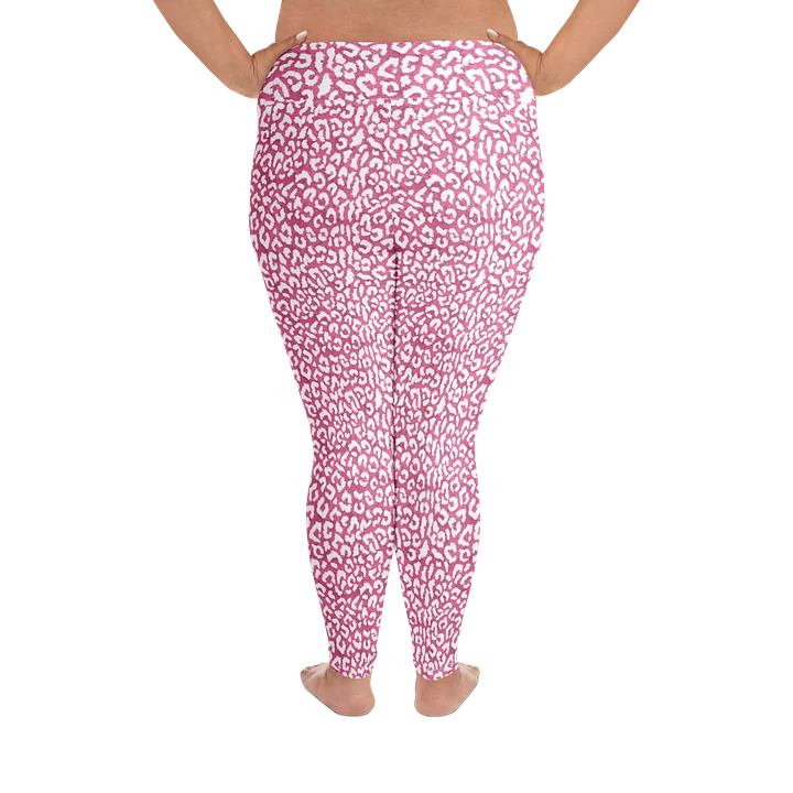 Bold Pink Leopard Skin Print Plus Size Leggings product image (2)