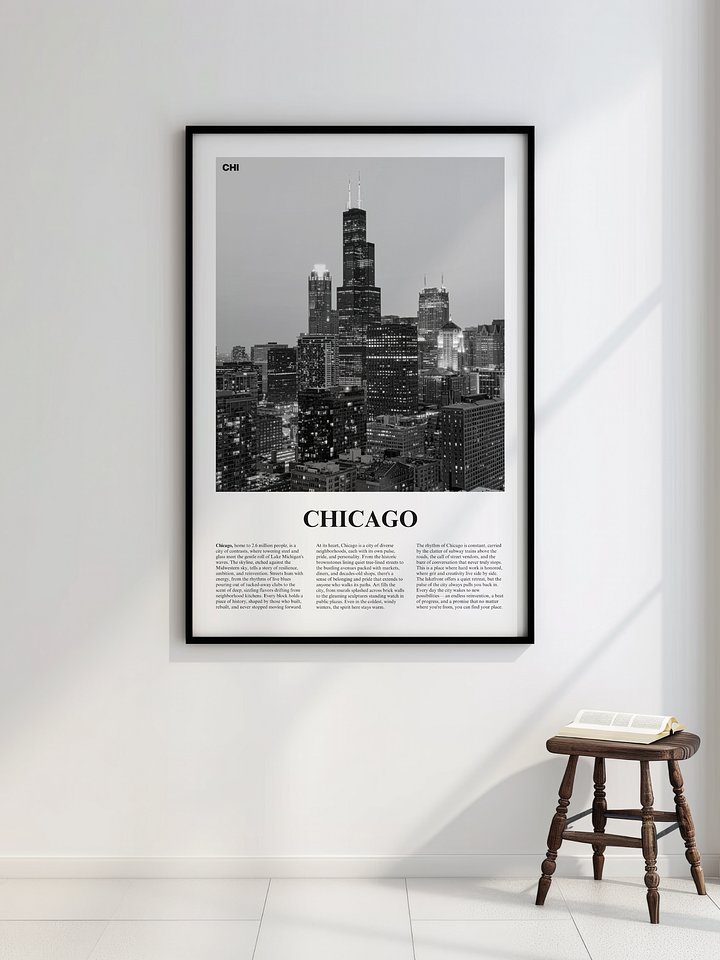 Chicago 04 Newspaper Poster | Framed product image (2)