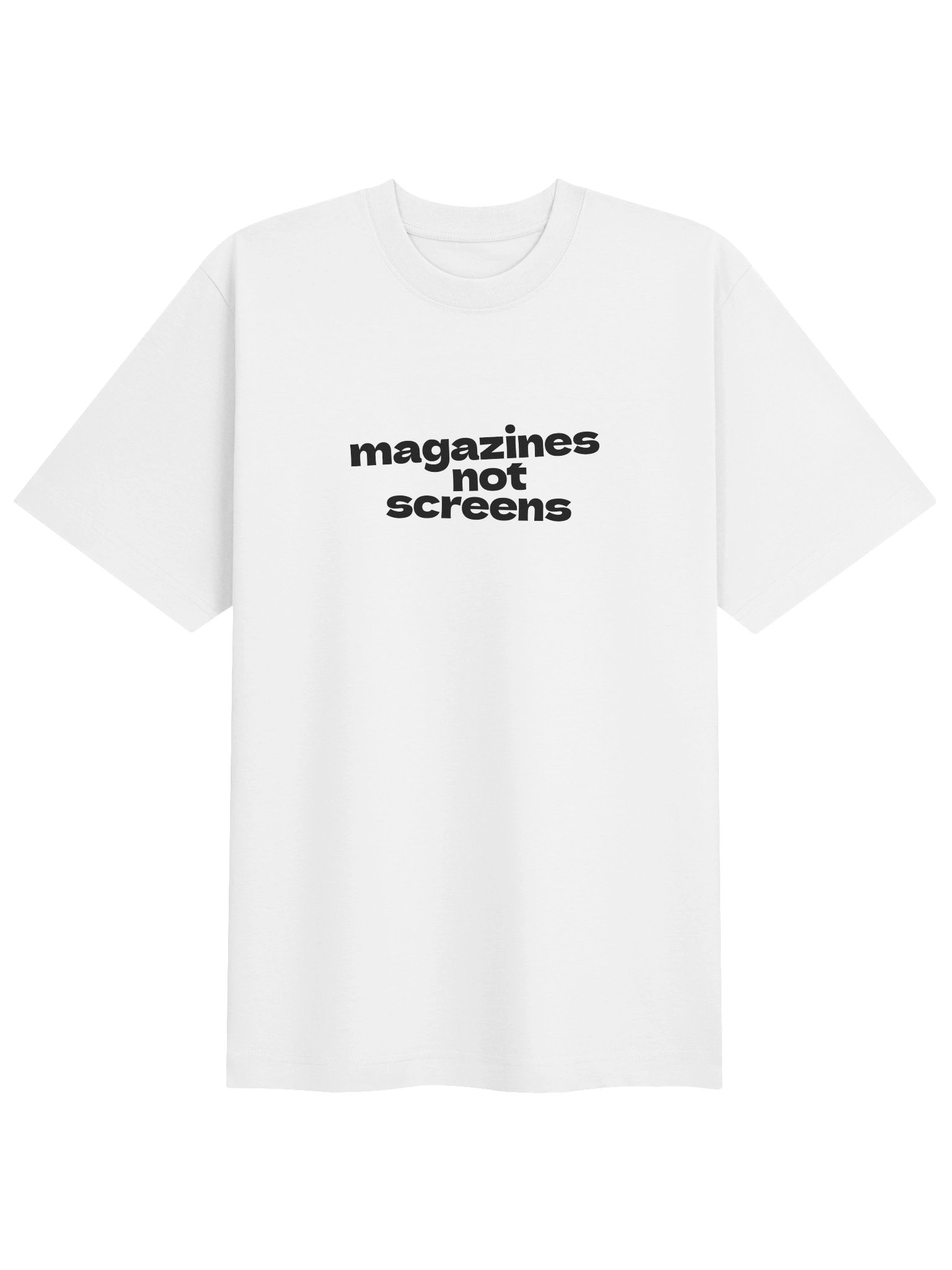 Magazines Not Screens relaxed tee product image (1)