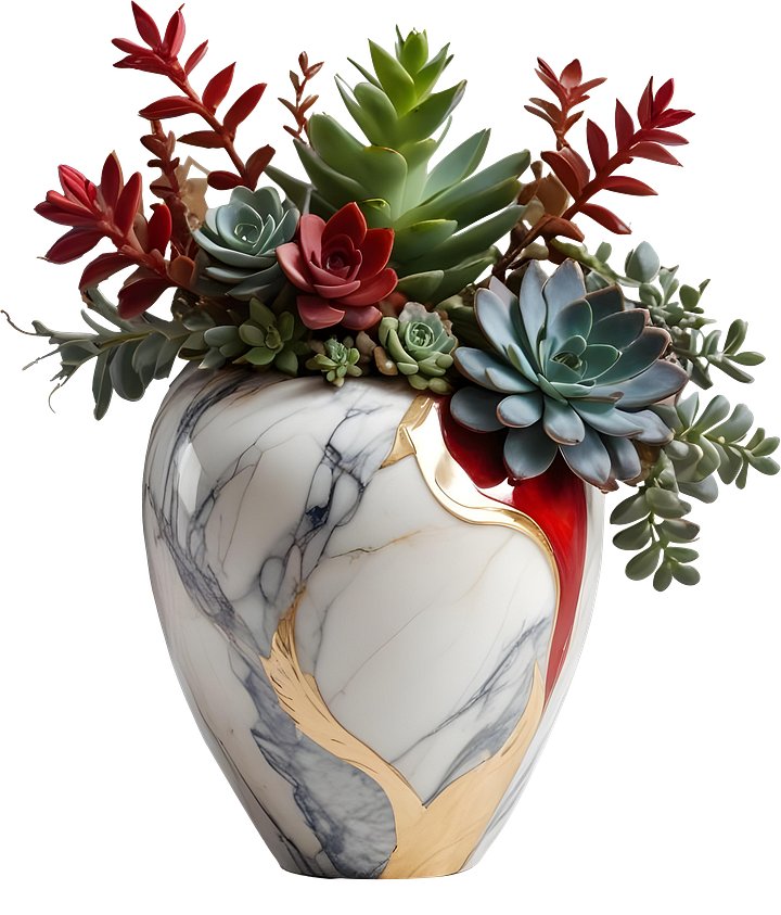 Scarlet Grace Vase – Marble Eternal Shabby Chic PNG product image (1)