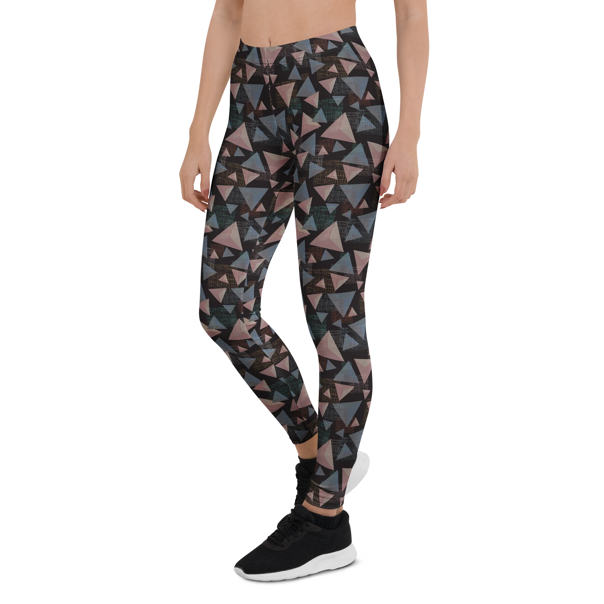 Comfortable Fashion Leggings with Geometric Triangle Graphic product image (3)