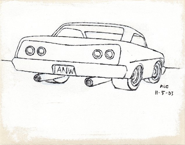 White Car #1 2003 Greeting Card product image (1)