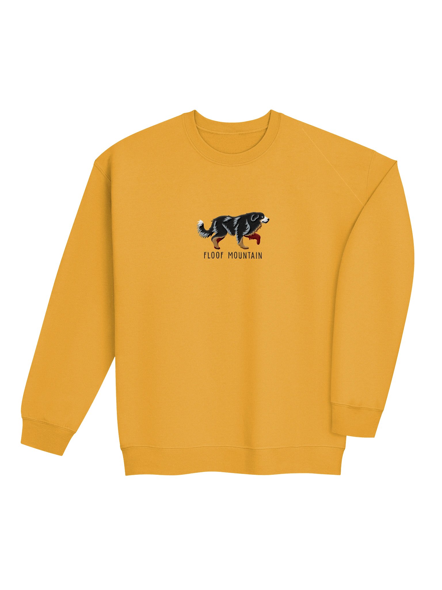 Floof Mountain Sweatshirt (Embroidered) of a Great Pyrenees(Black & Tan) product image (7)