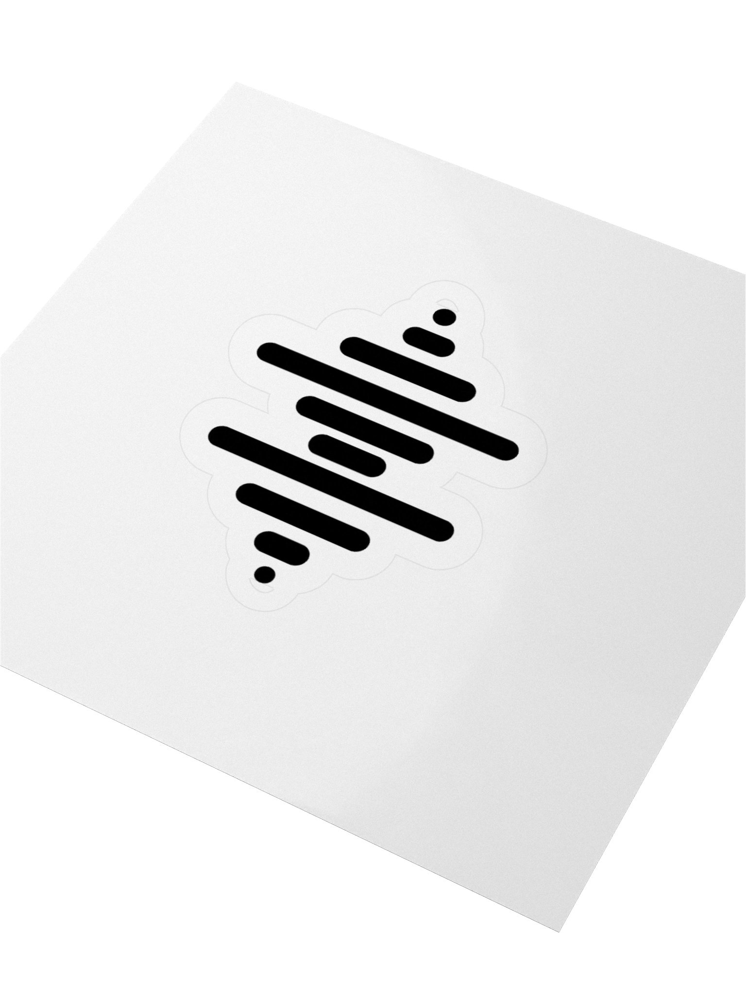 ASMR with MAPA Kiss-Cut Stickers – Black Soundwave Logo on White product image (7)