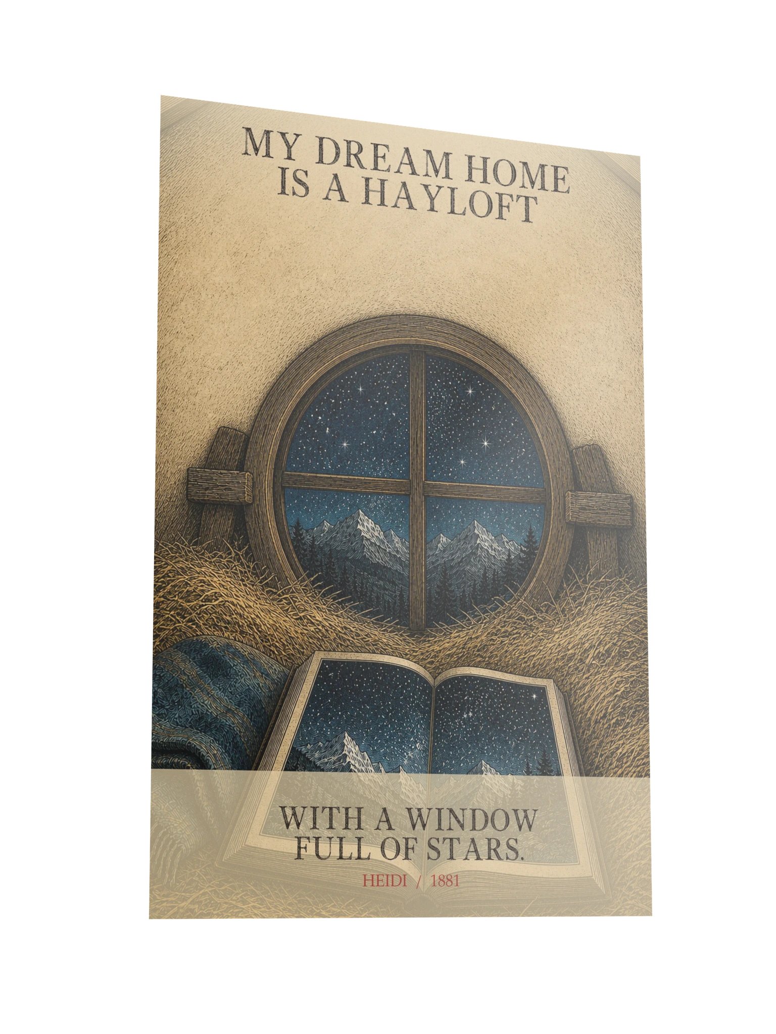 Dream Home Hayloft With Window Full Stars -- Heidi Art Print product image (10)