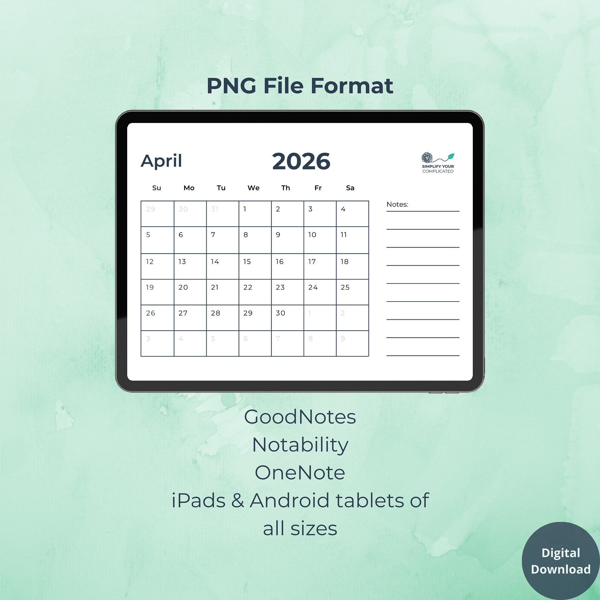 2026 Monthly Calendar product image (4)