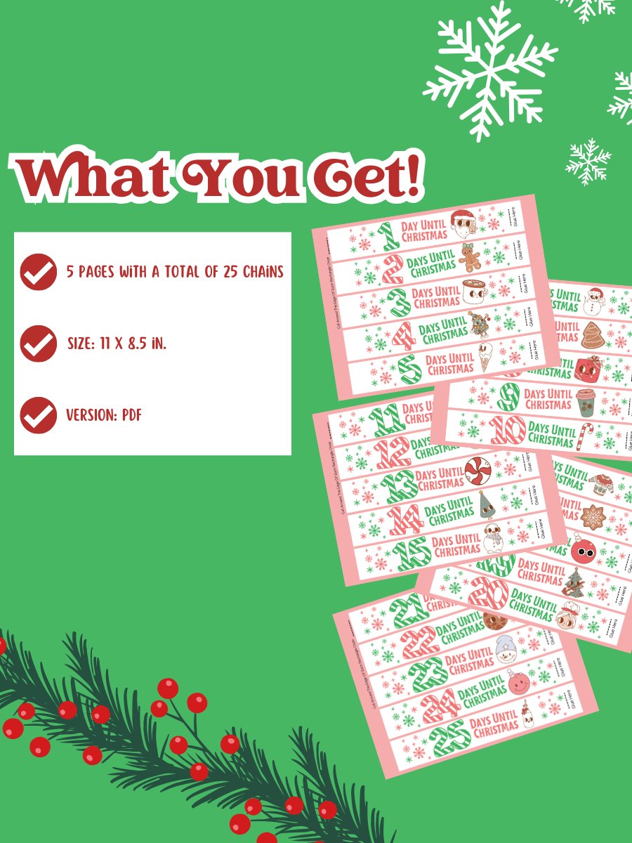 CHRISTMAS COUNTDOWN CHAINS product image (4)