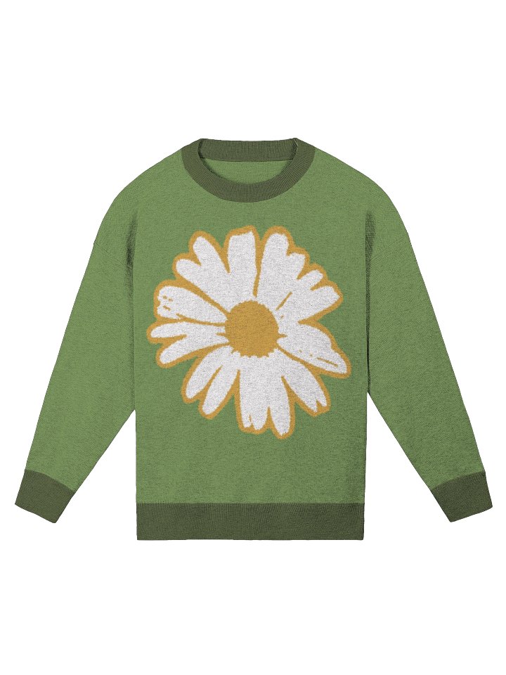 Daisy Jacquard Sweater – Relaxed Knit Pullover with Bold Floral Design product image (3)