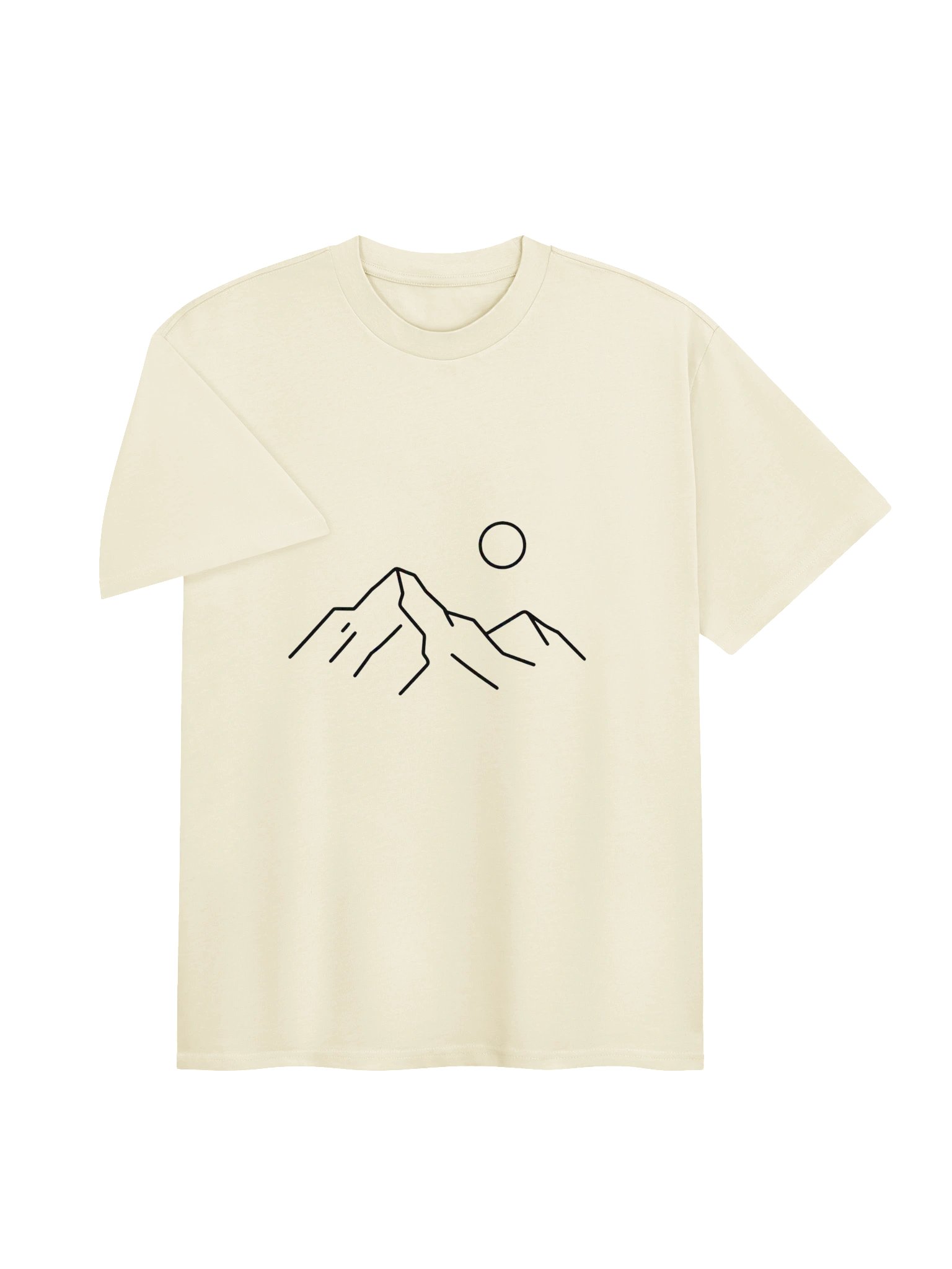 Minimal Mountain Graphic T-Shirt – Cream product image (3)