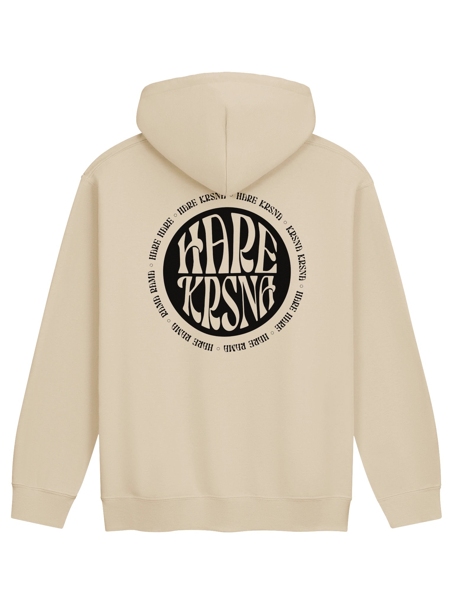 retro 70s hare krsna hoodie - black embroidery product image (2)