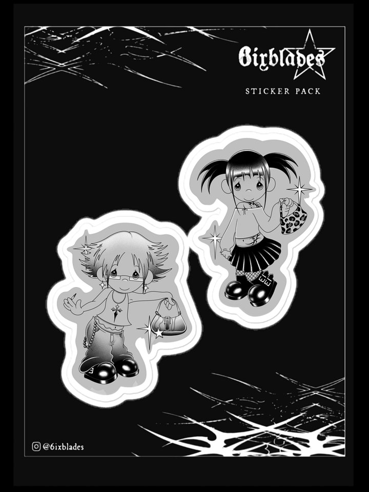 6ixblades Goth Girl Sticker Pack product image (1)