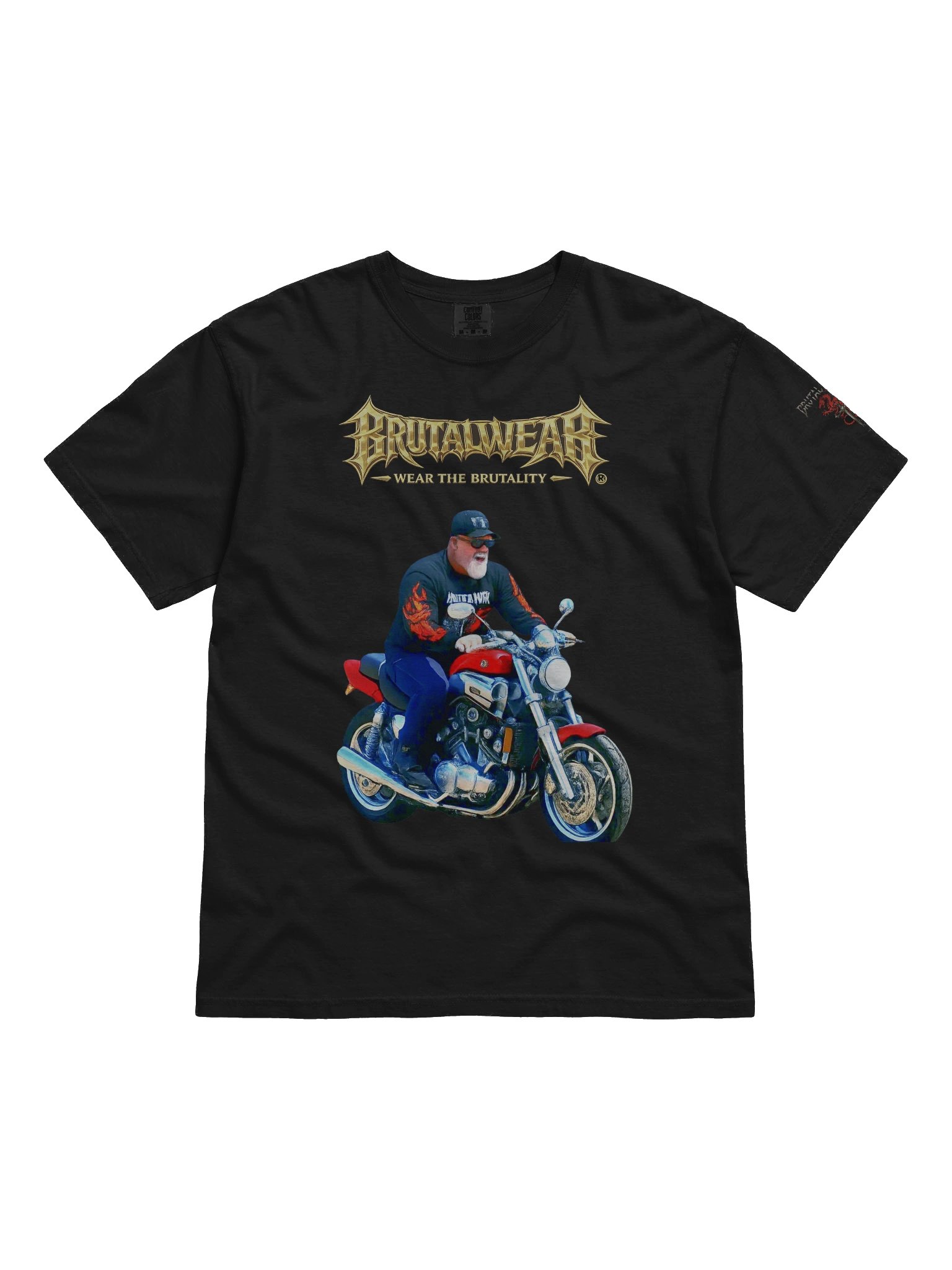 BrutalWear Rider Medieval Art Font Graphic Tee. product image (4)