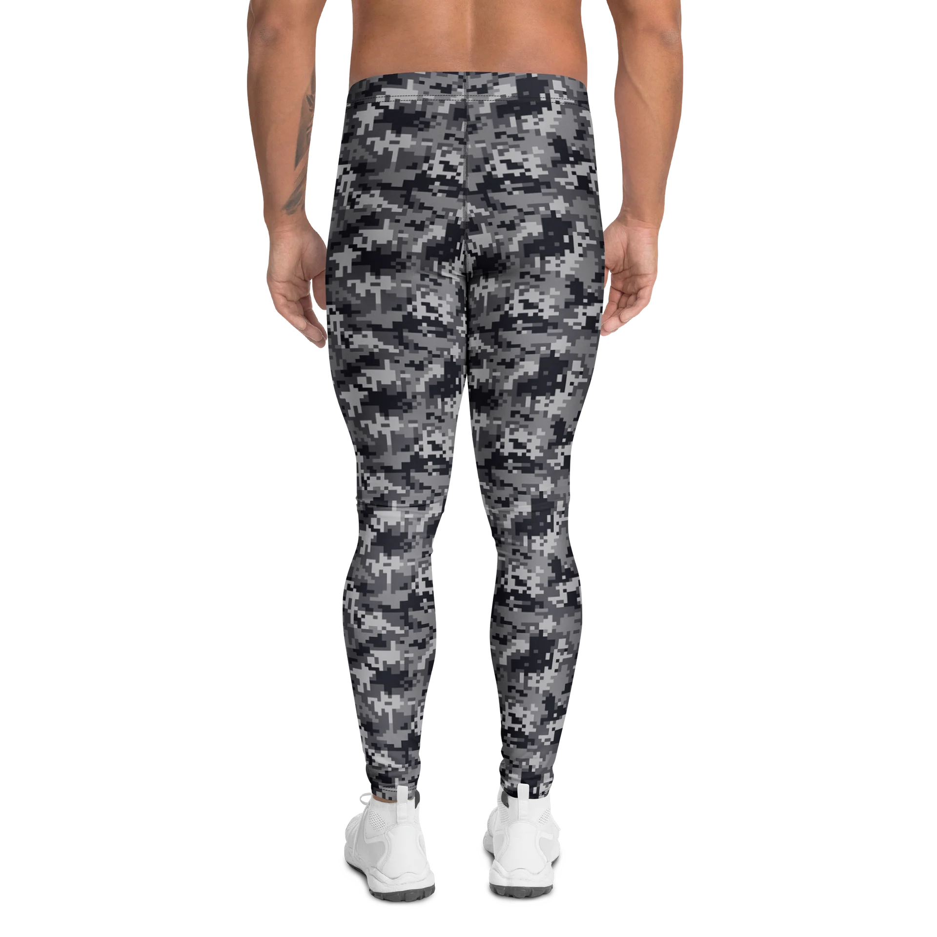 Comfortable Men’s Leggings Digital Camo Pixel product image (2)