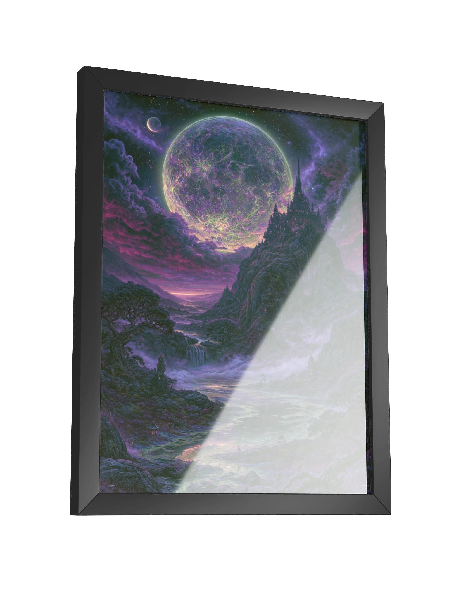 Celestial Citadel Framed Art Print — Violet Planet over the Citadel product image (7)