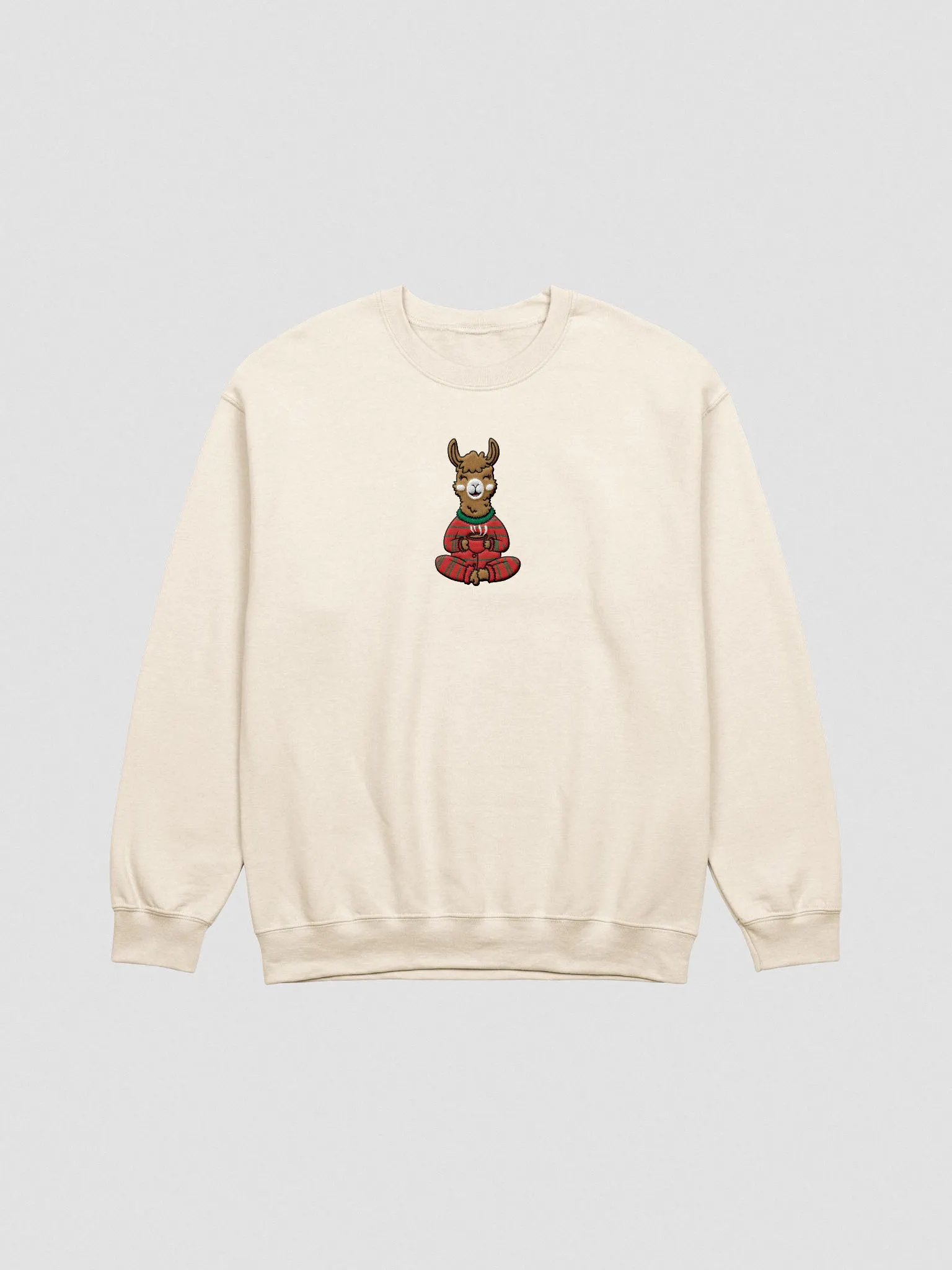 Happy Llama Sweatshirt | Embroidered Edition product image (1)