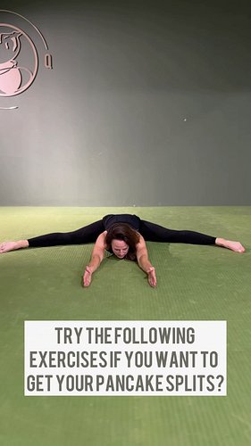 Are you wanting to achieve your box splits/pancake splits? 
Try these exercises to help achieve them. 

https://chloebruceaca...