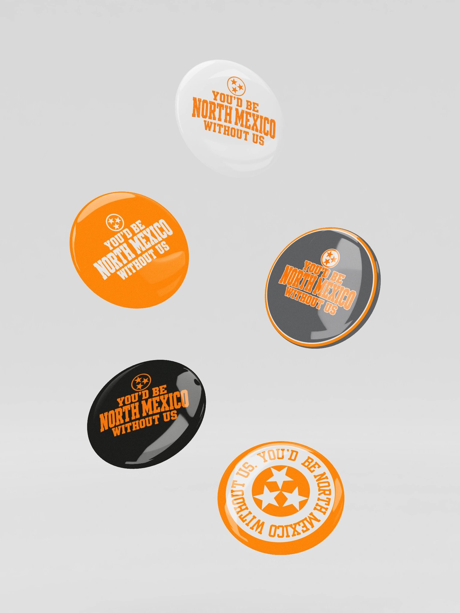 North Mexico Pin Buttons — Set of 5 product image (5)