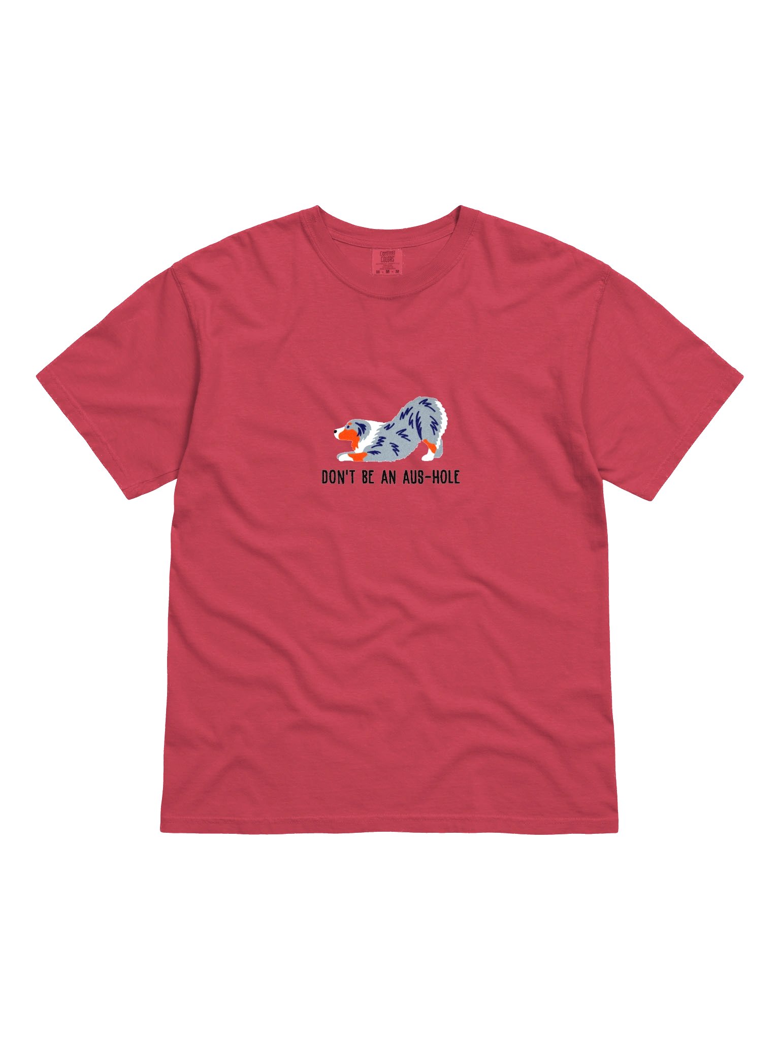 Don't Be an Aus-Hole T-Shirt(Embroidered) of an Australian Shepherd(Blue Merle) product image (4)
