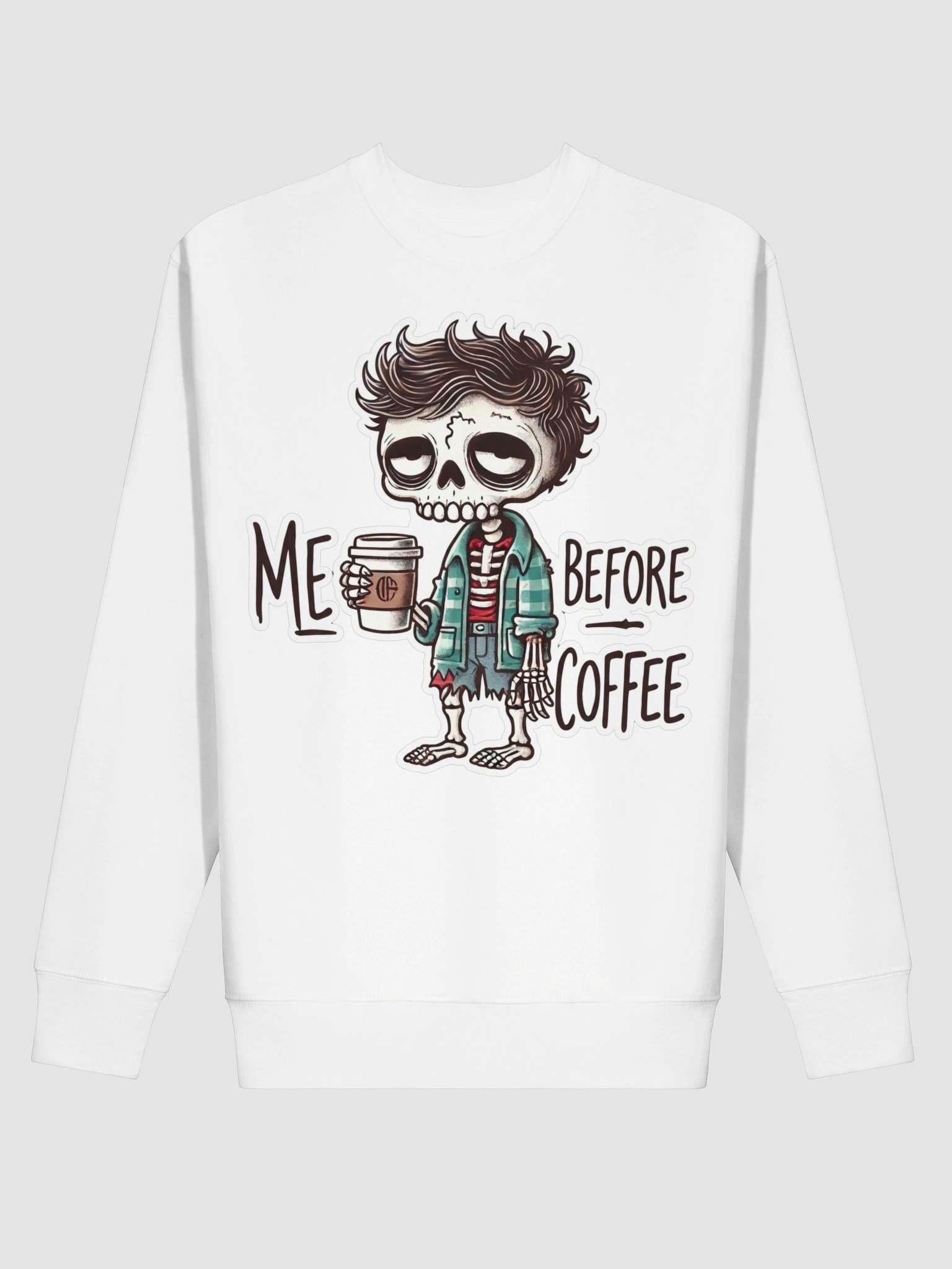 "Me Before Coffee" Zombie Dude Sweatshirt product image (3)