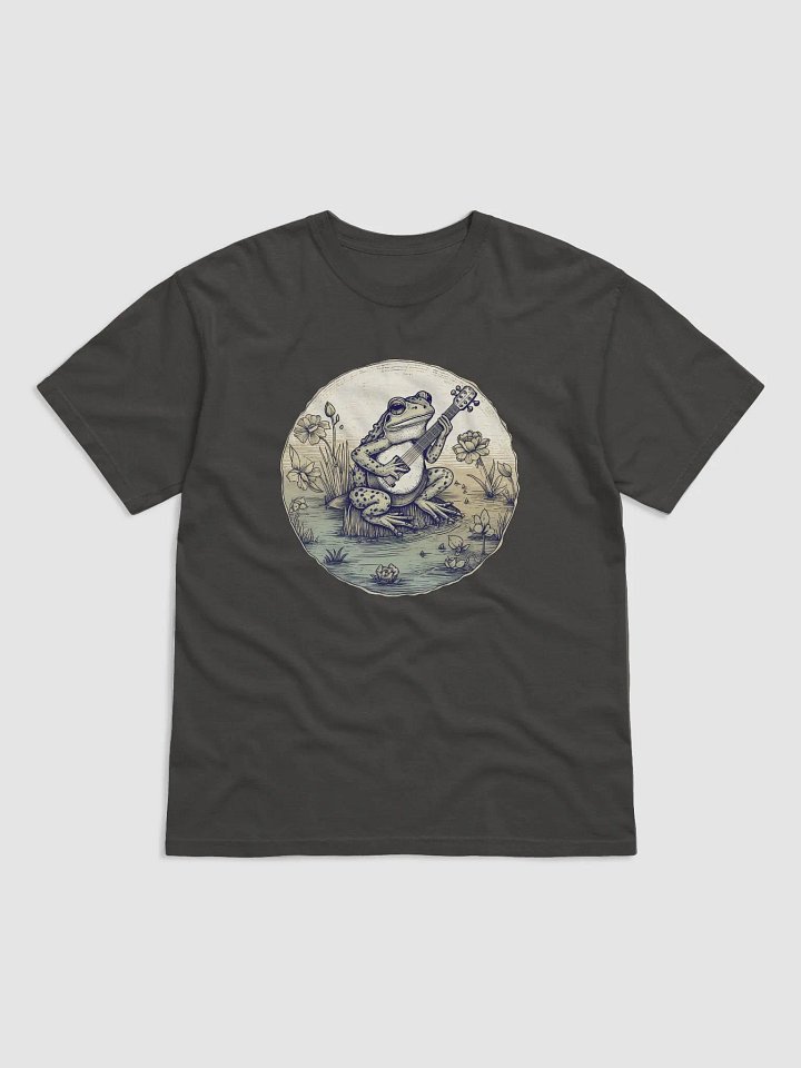 Vintage-Style Frog with a Banjo in a Field of Wildflowers and Daisies T-Shirt | Cottagecore & Goblincore Shirt Design product image (21)