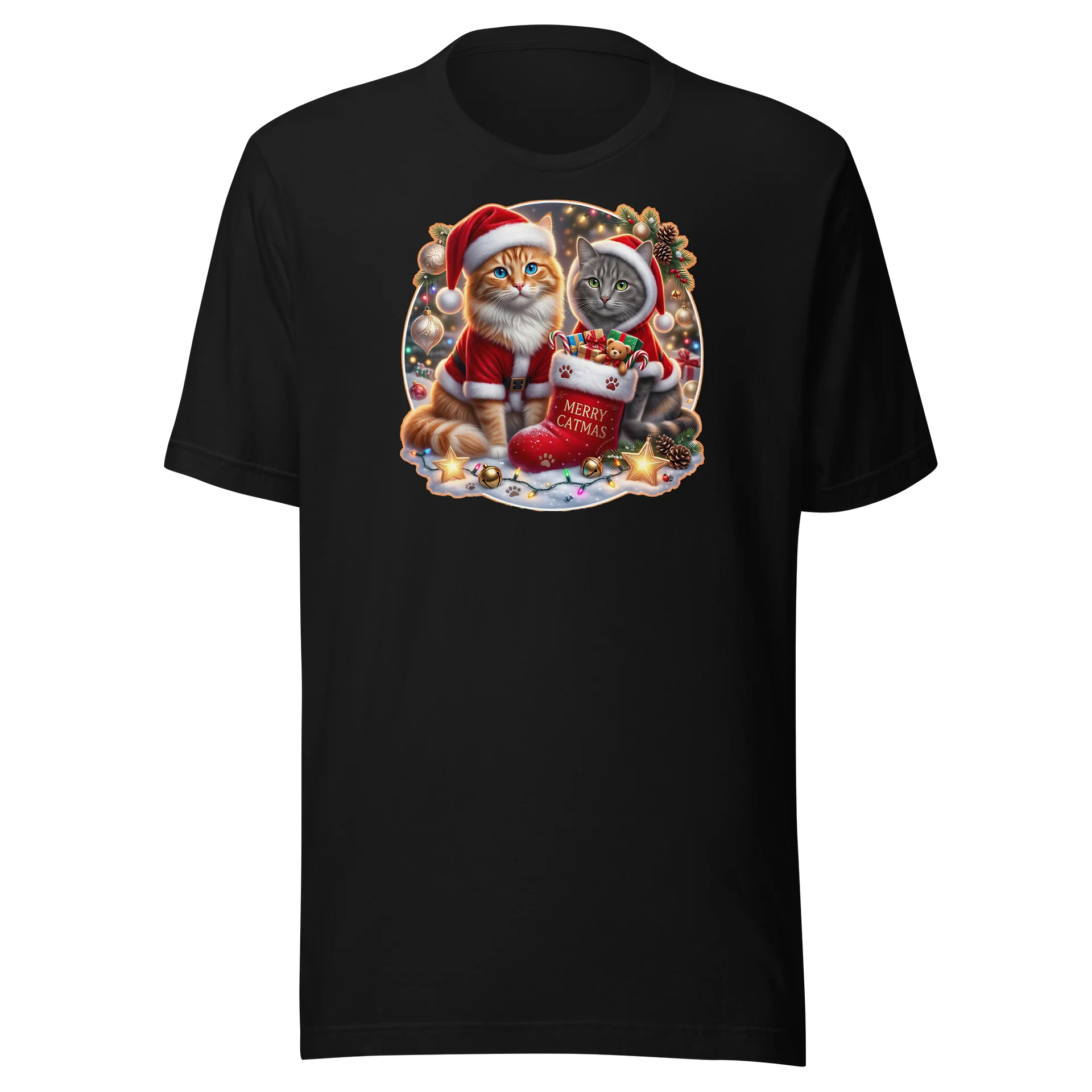 Women's Merry Catmas T-Shirt product image (1)