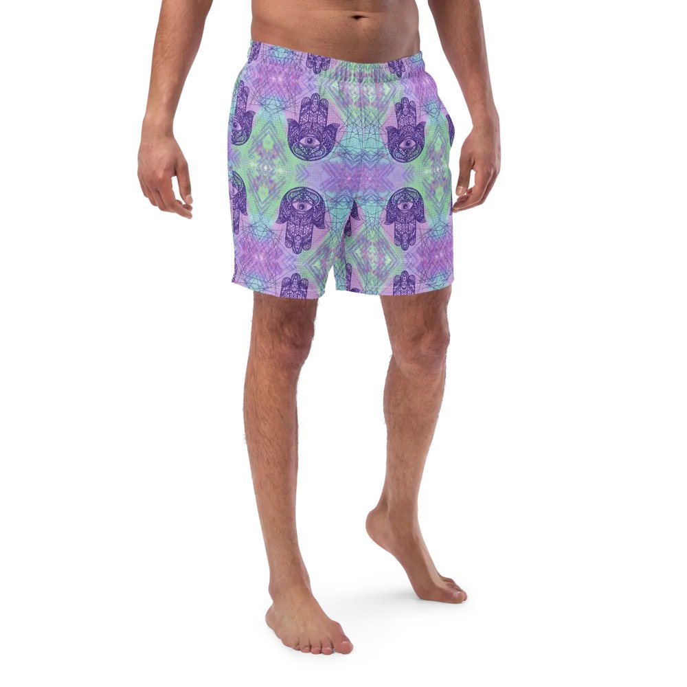 Mens Multicoloured Hamsa Hand Swim Shorts product image (4)