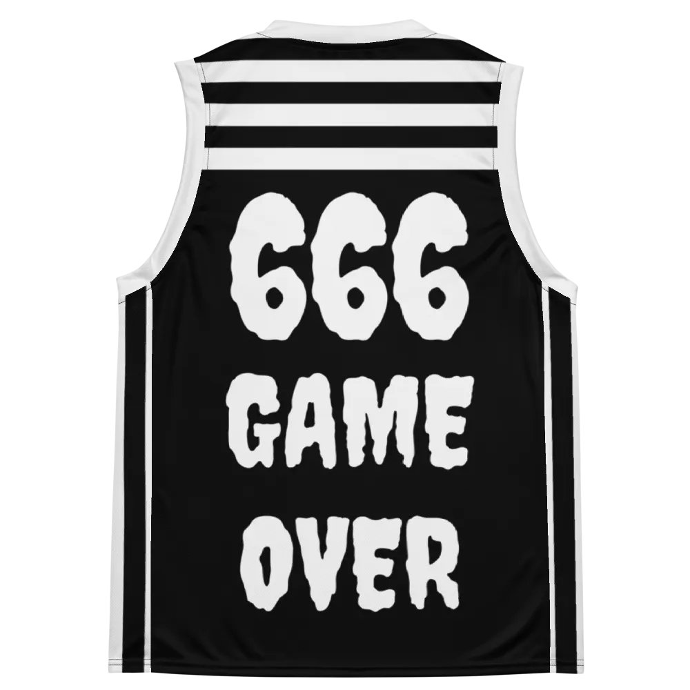 Maltese cross and skull basketball jersey product image (2)
