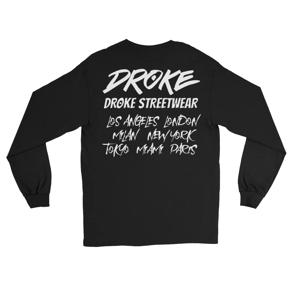 DROKE - White Logo Long Sleeve T-shirt product image (2)