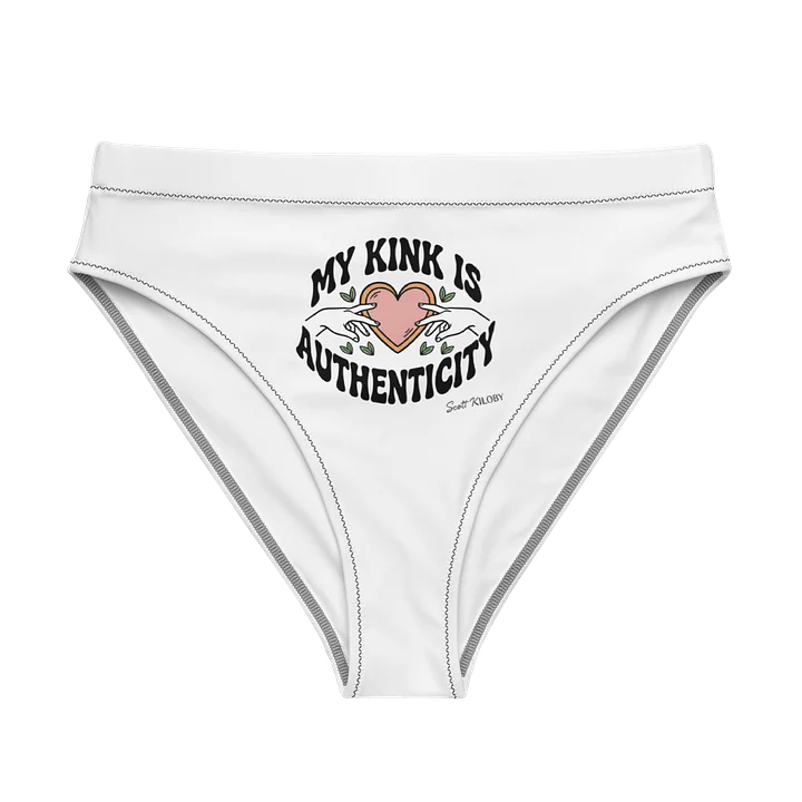 “My Kink Is Authenticity” White Bikini Bottom product image (1)