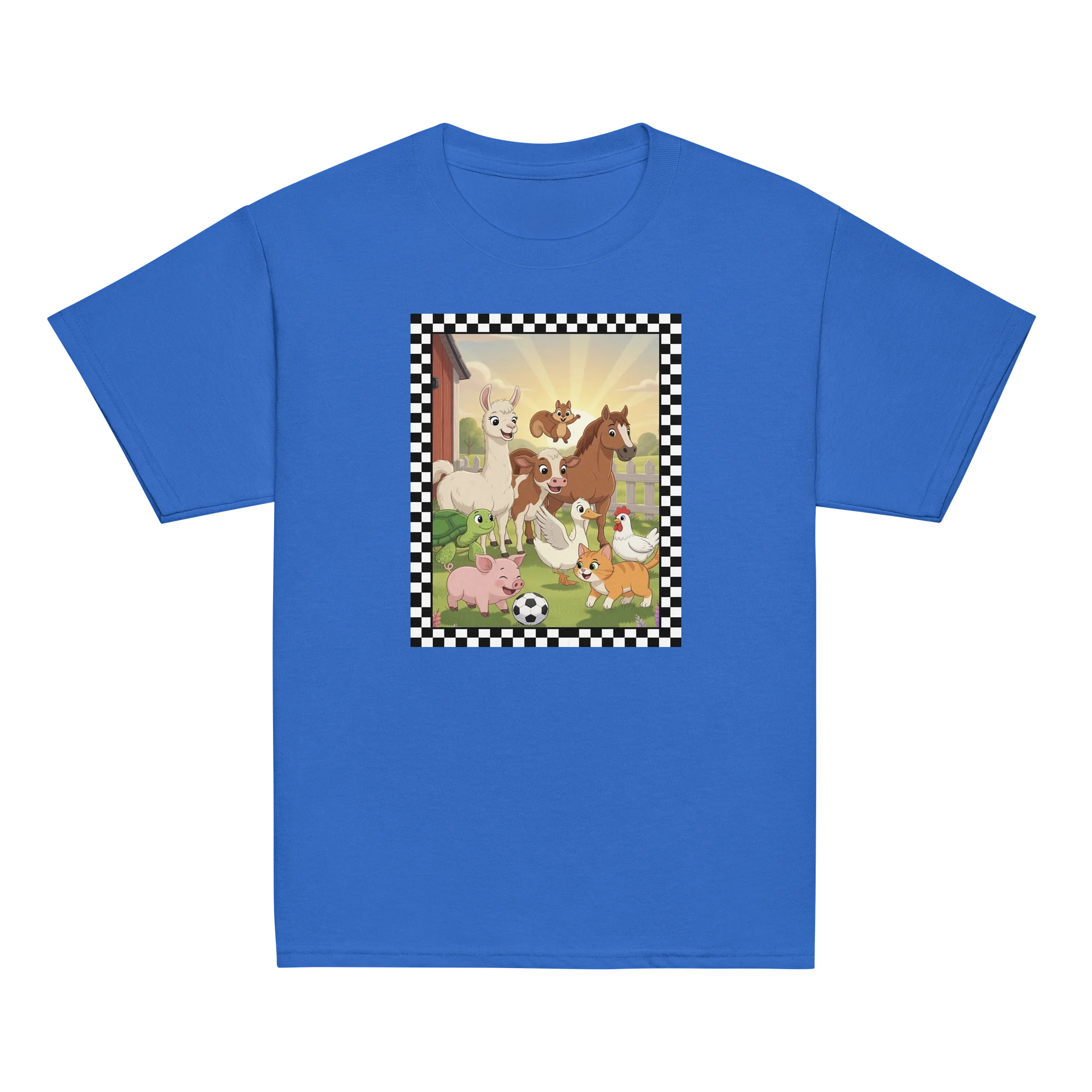 Cartoon Farm Animal Soccer Youth Tee product image (2)