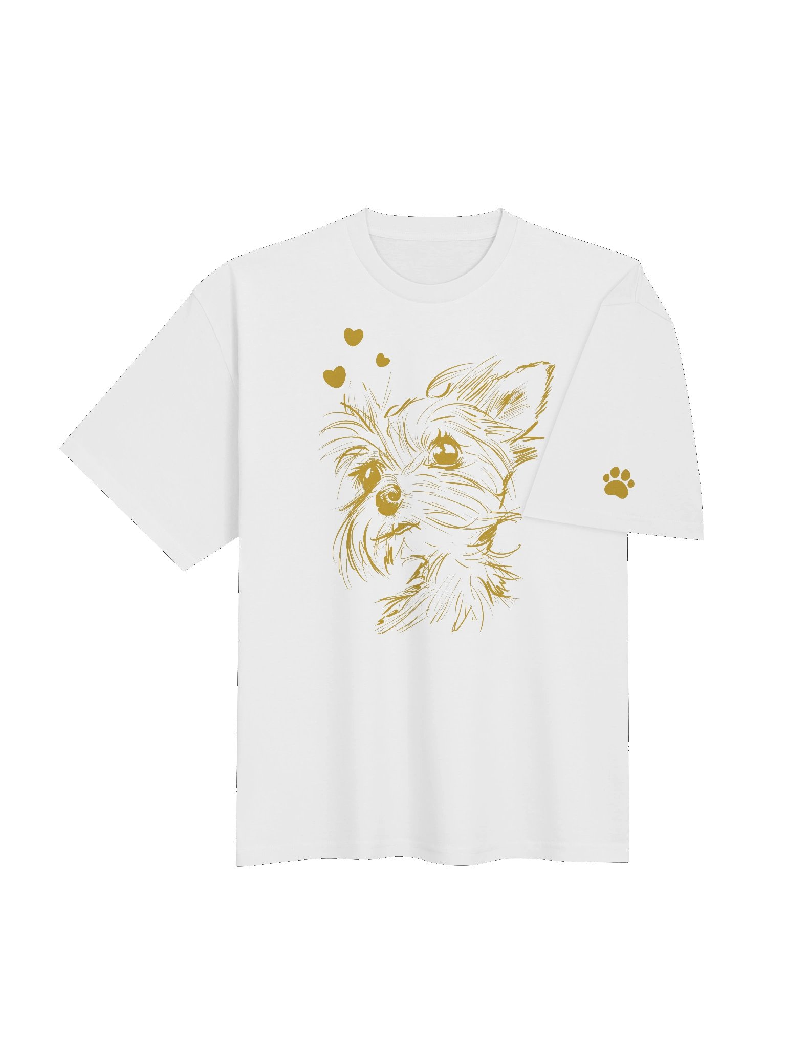Yorkie Sketch Oversize T product image (8)