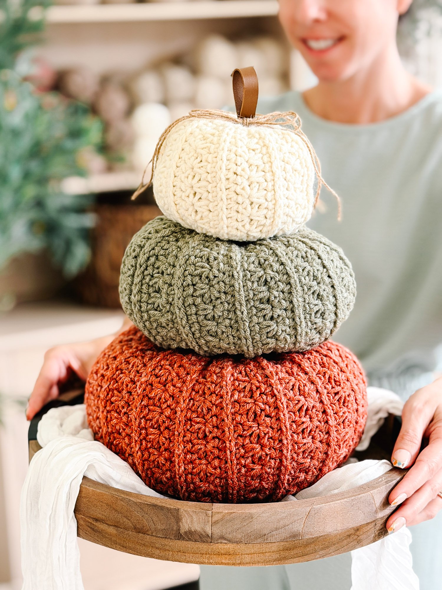 Petal Loop Stitch Crochet Pumpkin Trio Pattern product image (4)