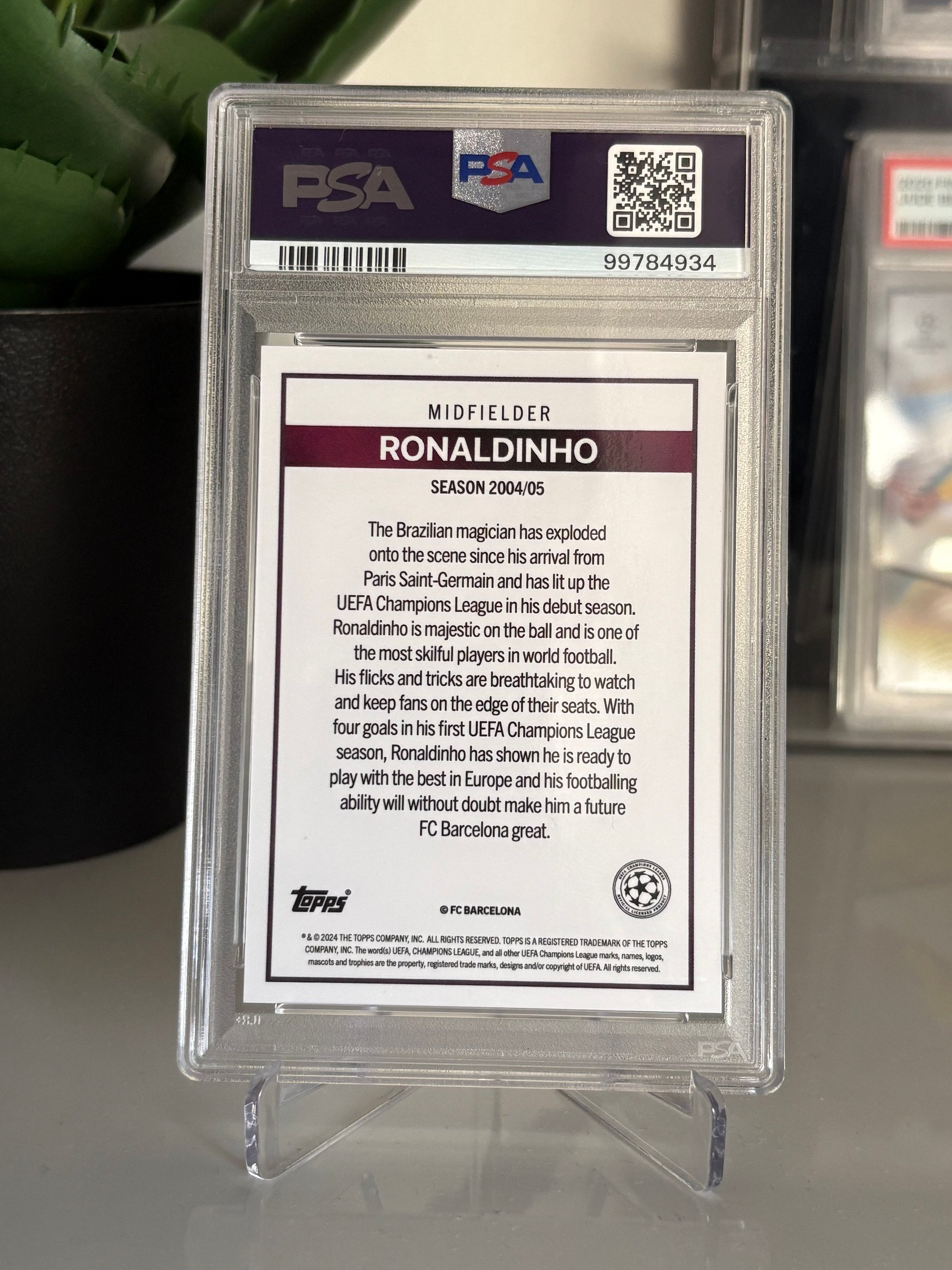 Ronaldinho 2023-24 Topps Lost Rookie Red /5 PSA 10 product image (3)