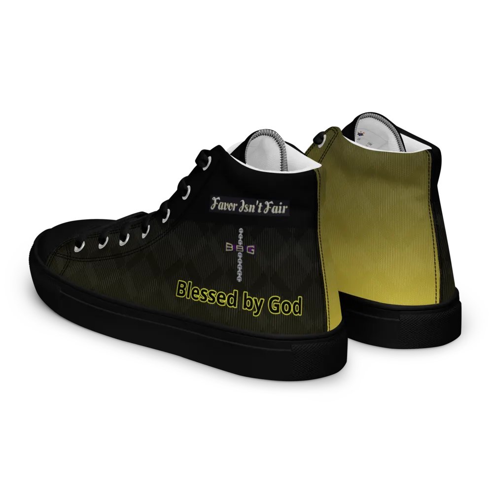 BBG Diamond Cross Black and Gold High Tops - Black Soles product image (3)