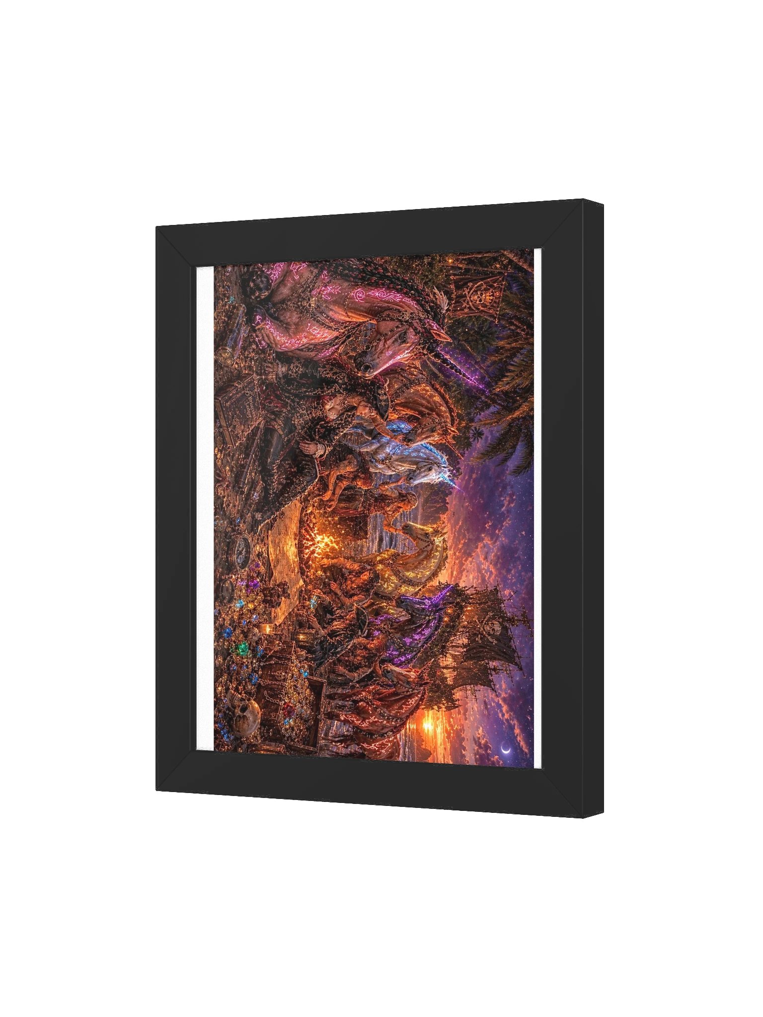 Pirate Unicorns - Campfire Treasure Framed Poster product image (7)