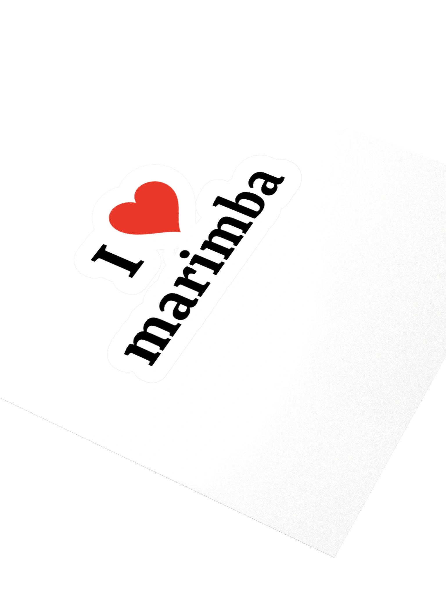 I <3 marimba | sticker product image (3)