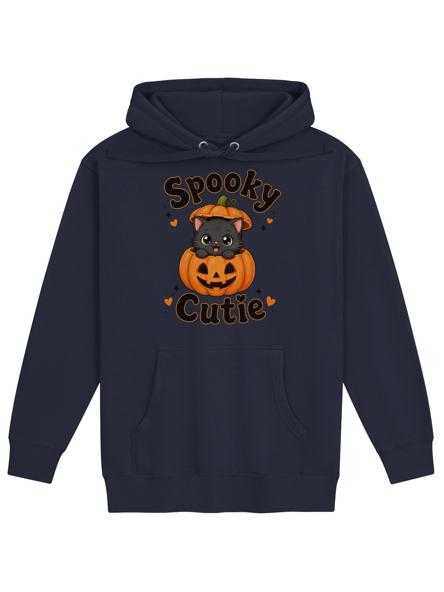 Spooky Cutie Black Kitten Pumpkin Hoodie product image (25)