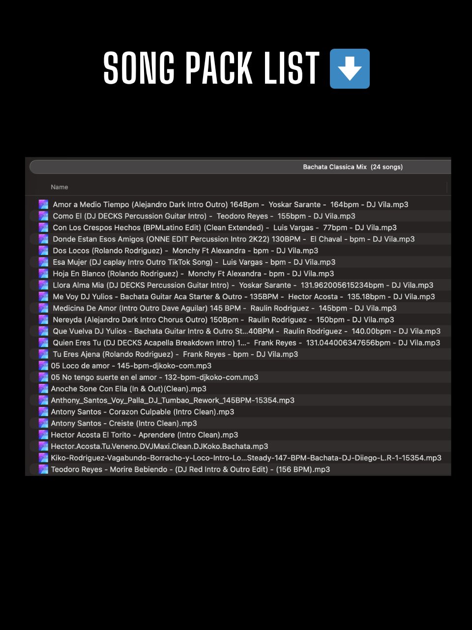 Bachata Classica Mix – Song Pack product image (2)