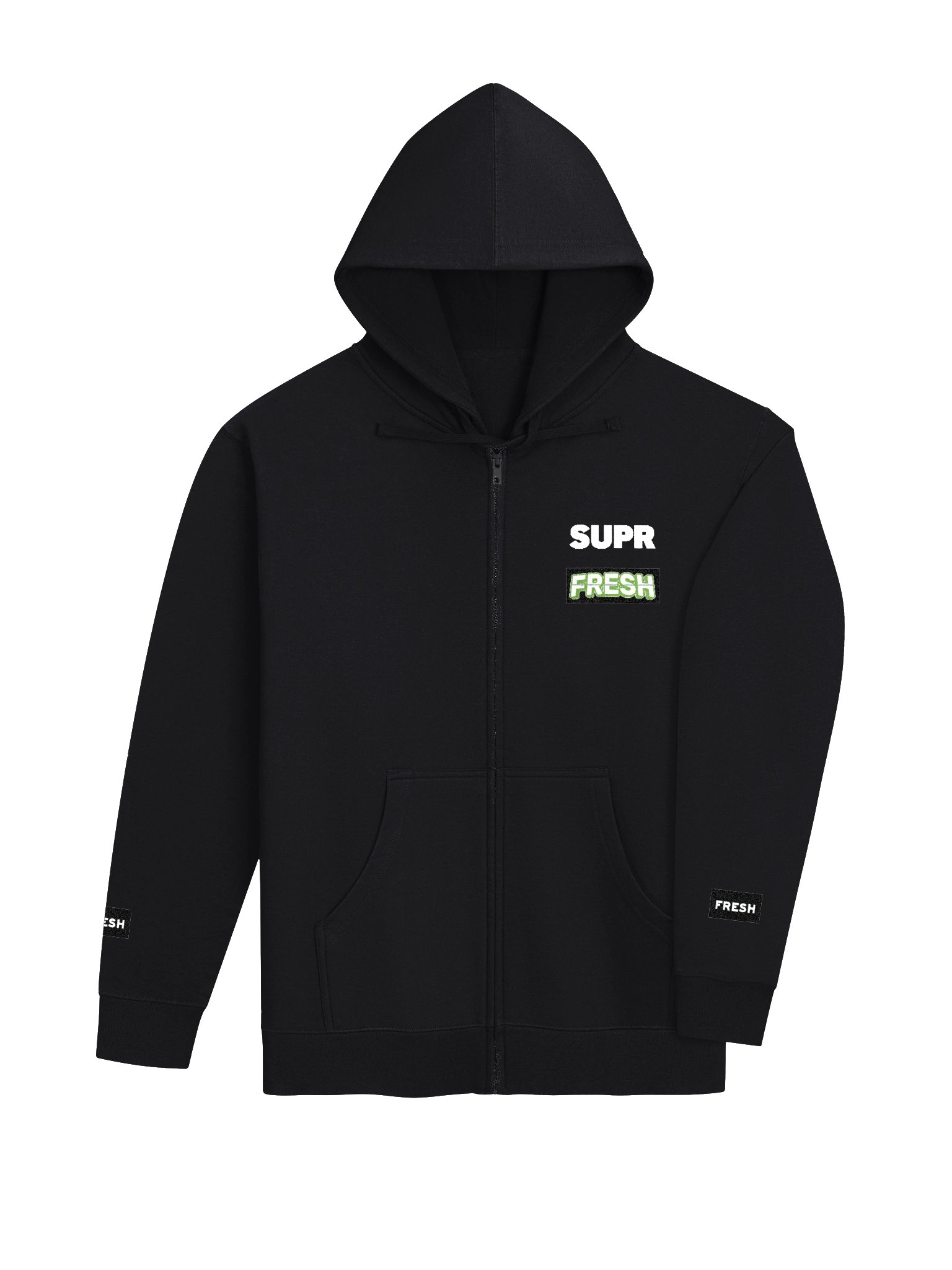 /100 limited drop embroidered FRESH zip up hoodie. product image (4)