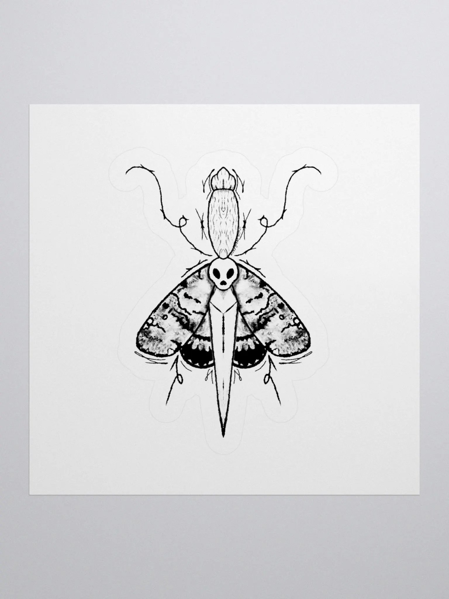 Dagger moth sticker product image (1)