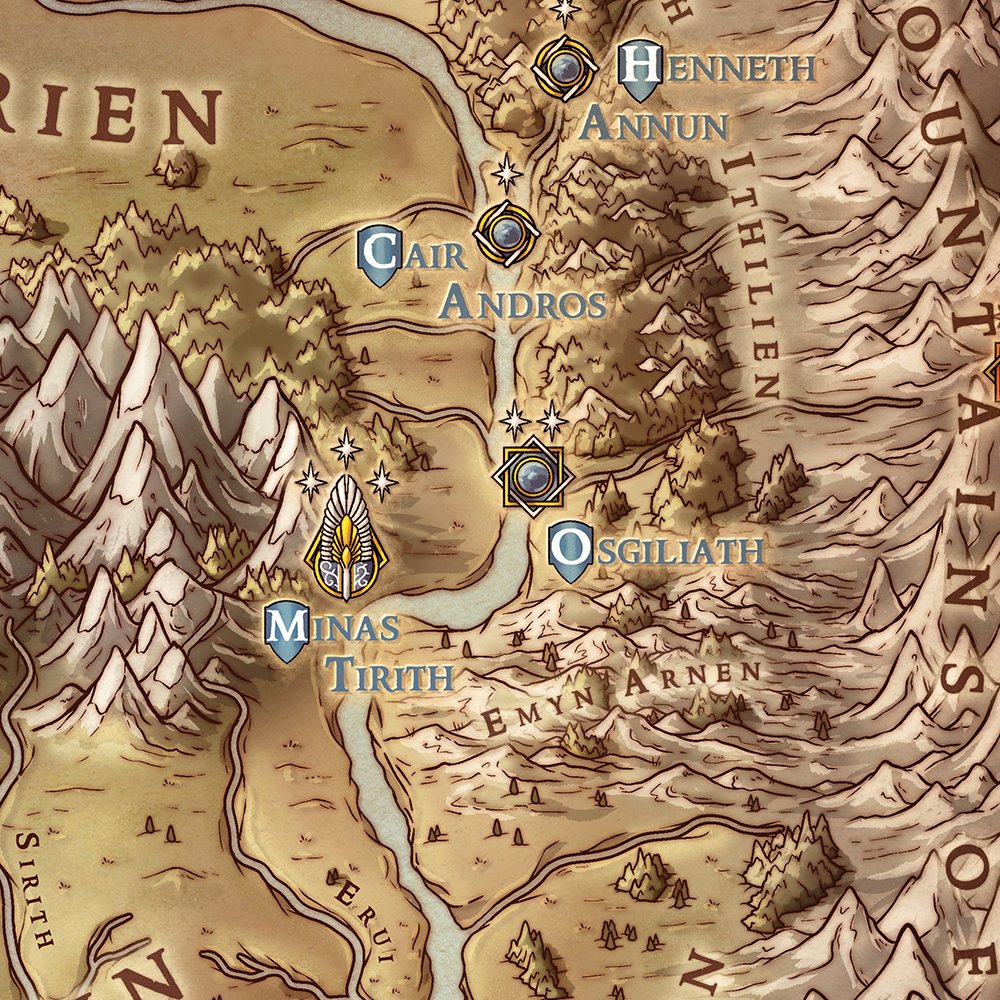 Map of Gondor (Framed) product image (3)