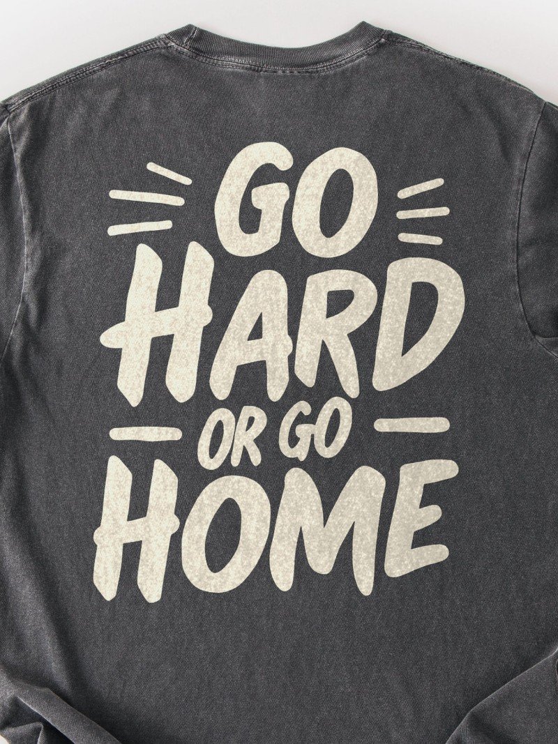 Go Hard or Go Home Oversized Gym Tee | Gym Shirt for Men product image (2)