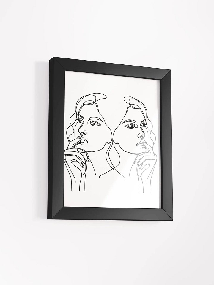 Thoughtful Female Faces Line Art Poster product image (43)