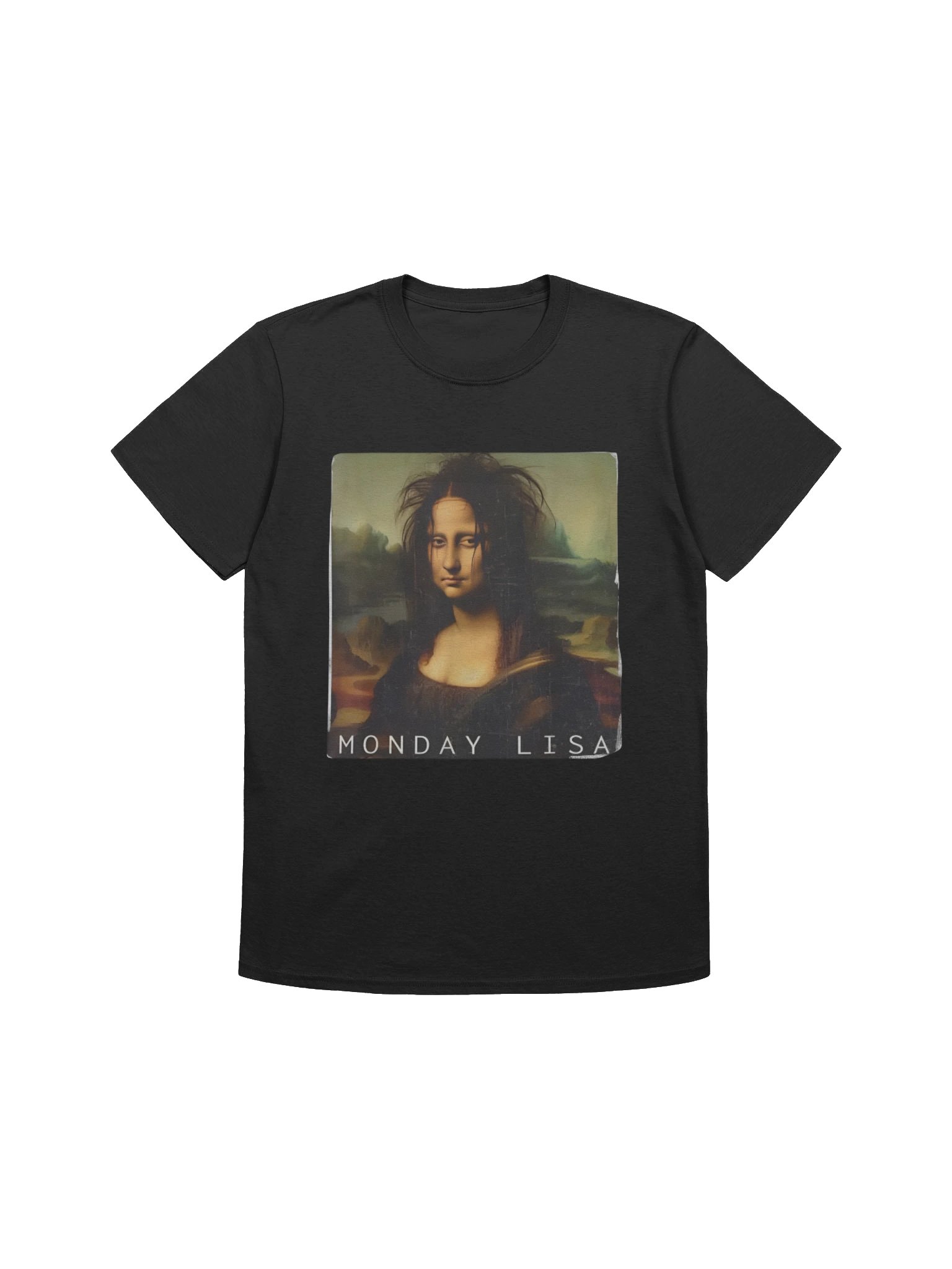 Monday Lisa Mood Shirt – Viral Art Humor Tee Inspired by Da Vinci’s Mona Lisa product image (1)